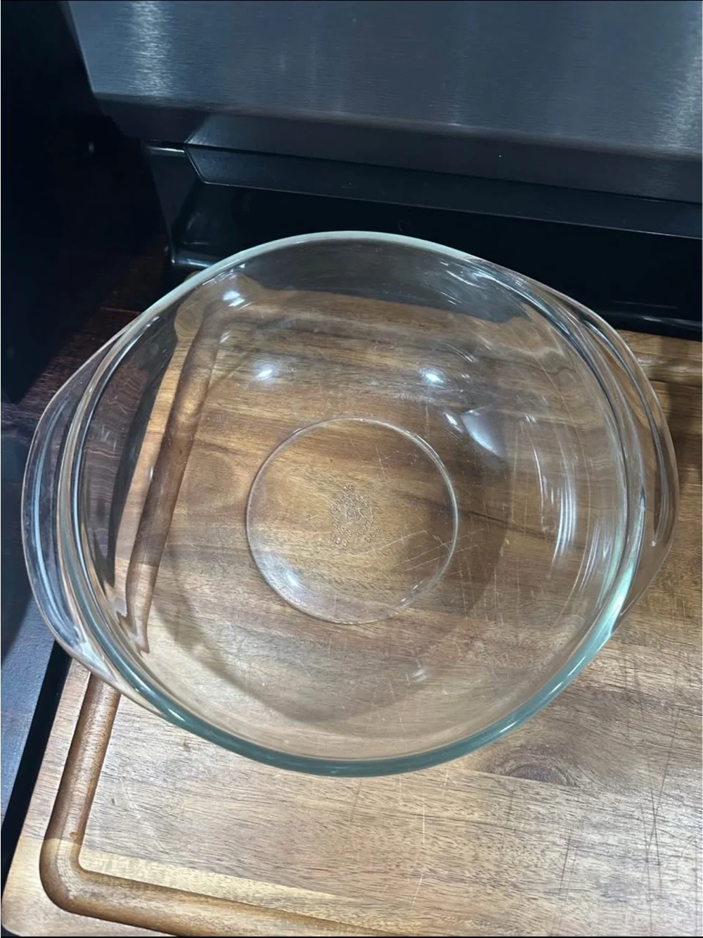 Clear Pyrex Glass Casserole Dish with Lid